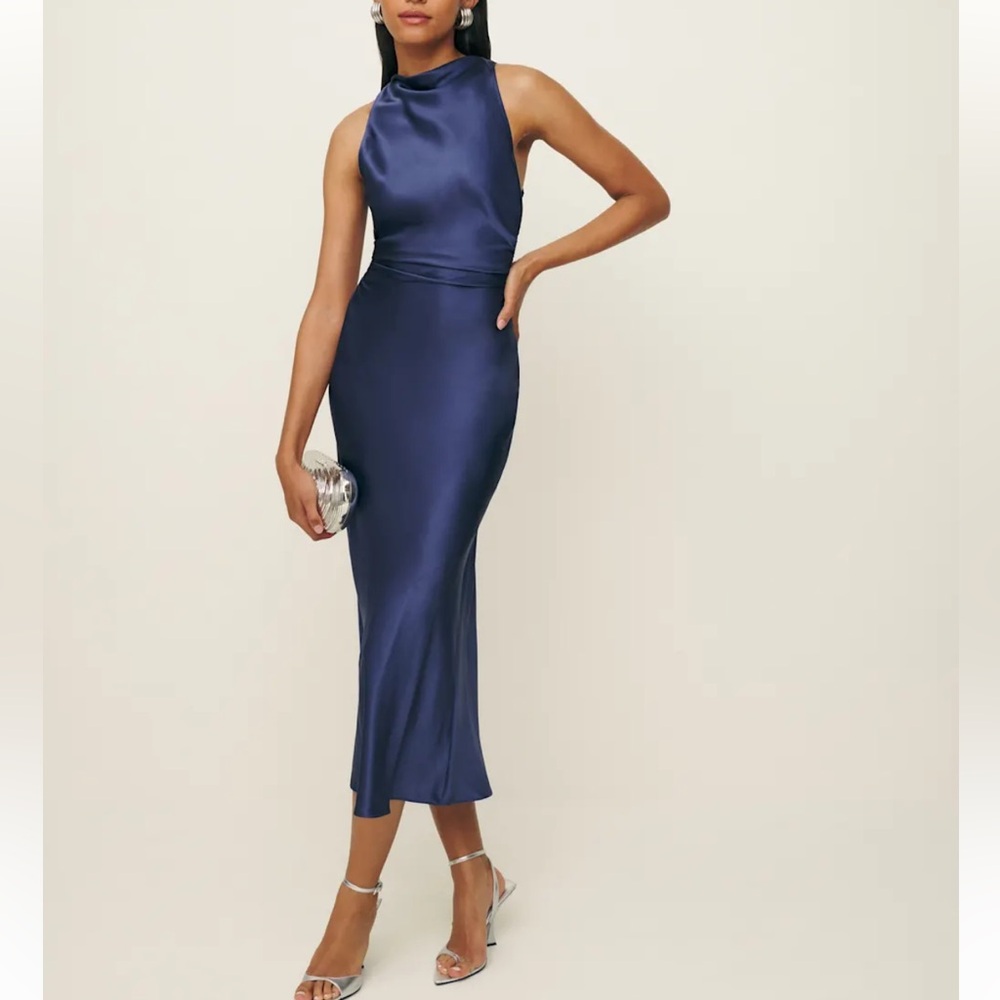 Reformation Casette Silk Midi Dress